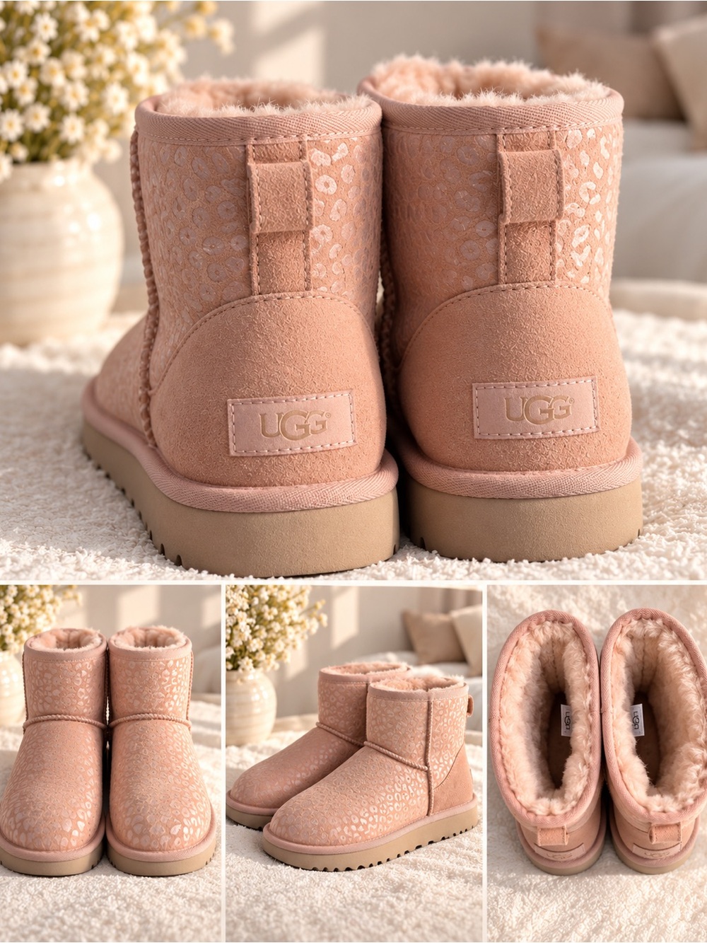 UGGs mini leopard pink boots